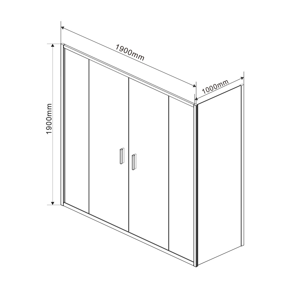 Душевой уголок Vincea Garda VSR-1G21019CL 190x100 хром, прозрачное