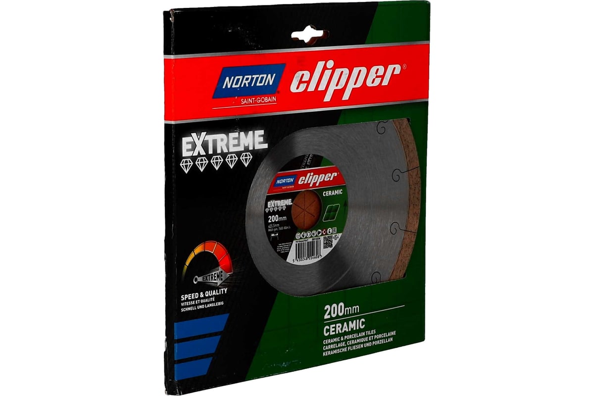 Алмазный диск для резки керамики Extreme ceramic 200x25.4 мм NORTON 70184647047