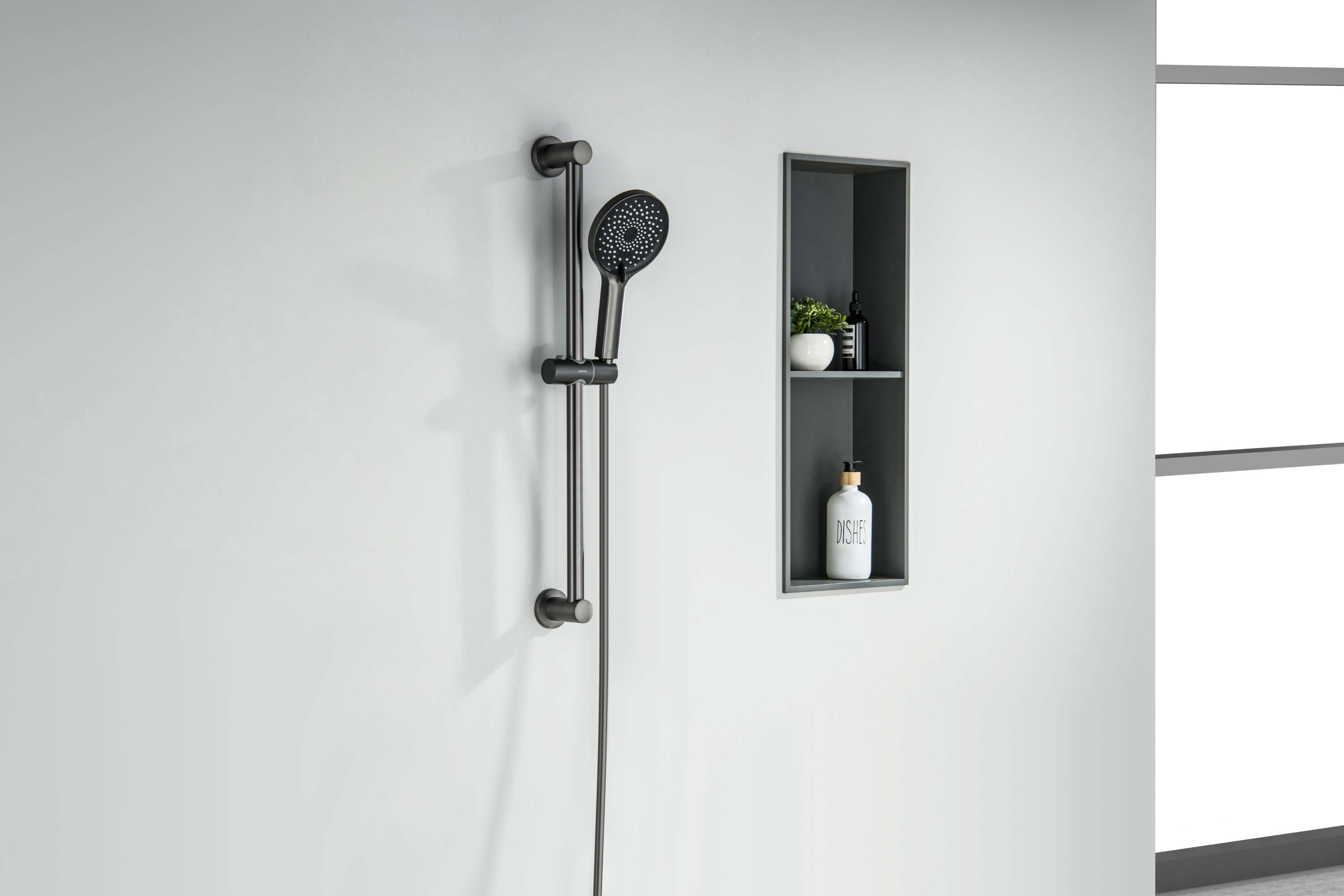 Душевой гарнитур Aquatek Лугано AQ2022BGM оружейная сталь Душевой гарнитур Aquatek Лугано AQ2022BGM оружейная сталь