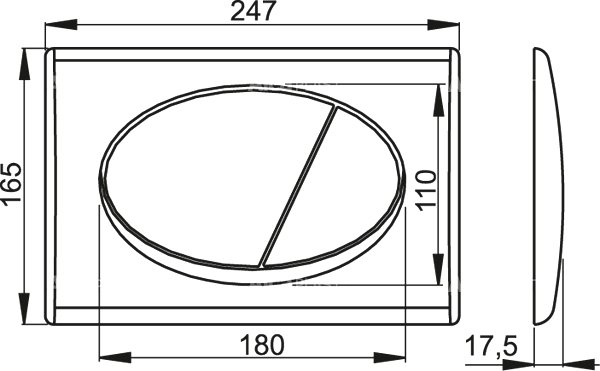 Инсталляция для унитаза AlcaPlast SET AM101/1120-3:1RS M71-001 с кнопкой хром