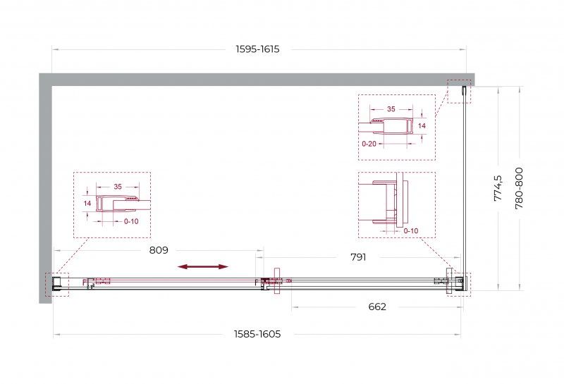 Душевой уголок BelBagno SOFT_CLOSE-1-AH-1-160/80-C-Cr 160x80 прозрачный, хром Душевой уголок BelBagno SOFT_CLOSE-1-AH-1-160/80-C-Cr 160x80 прозрачный, хром
