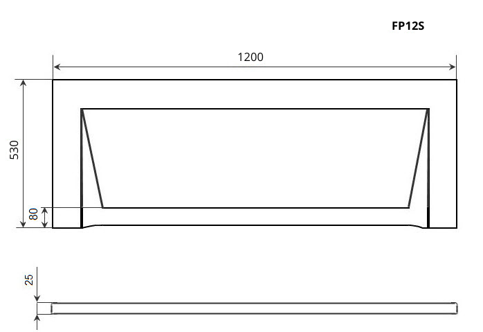 Фронтальная панель Timo FP12S 120 см