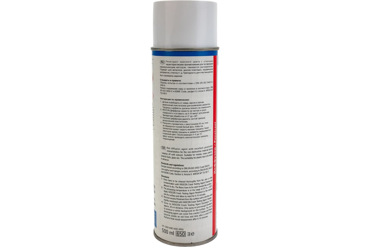 Спрей Диффузор для выявления трещин Crack Testing Agent Penetrant 500 мл WEICON wcn11690500
