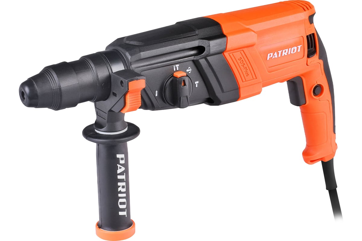 Перфоратор Patriot RH 287Q SDS+, мощность 1065 Вт, 3.2 Дж, 3 режима работы, быстросменный патрон QCC, макс.диаметр 28 мм, набор буров и долот, глубиномер, кейс 140301331