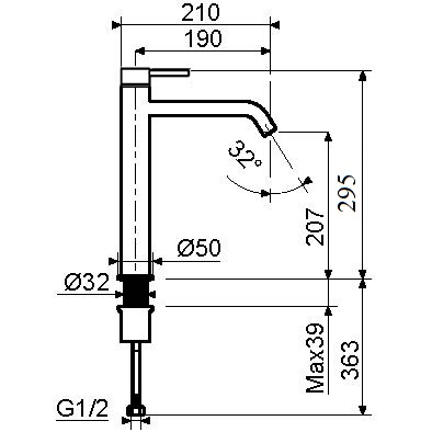 Смеситель для раковины Plumberia IXO XO0052GR графит матовый