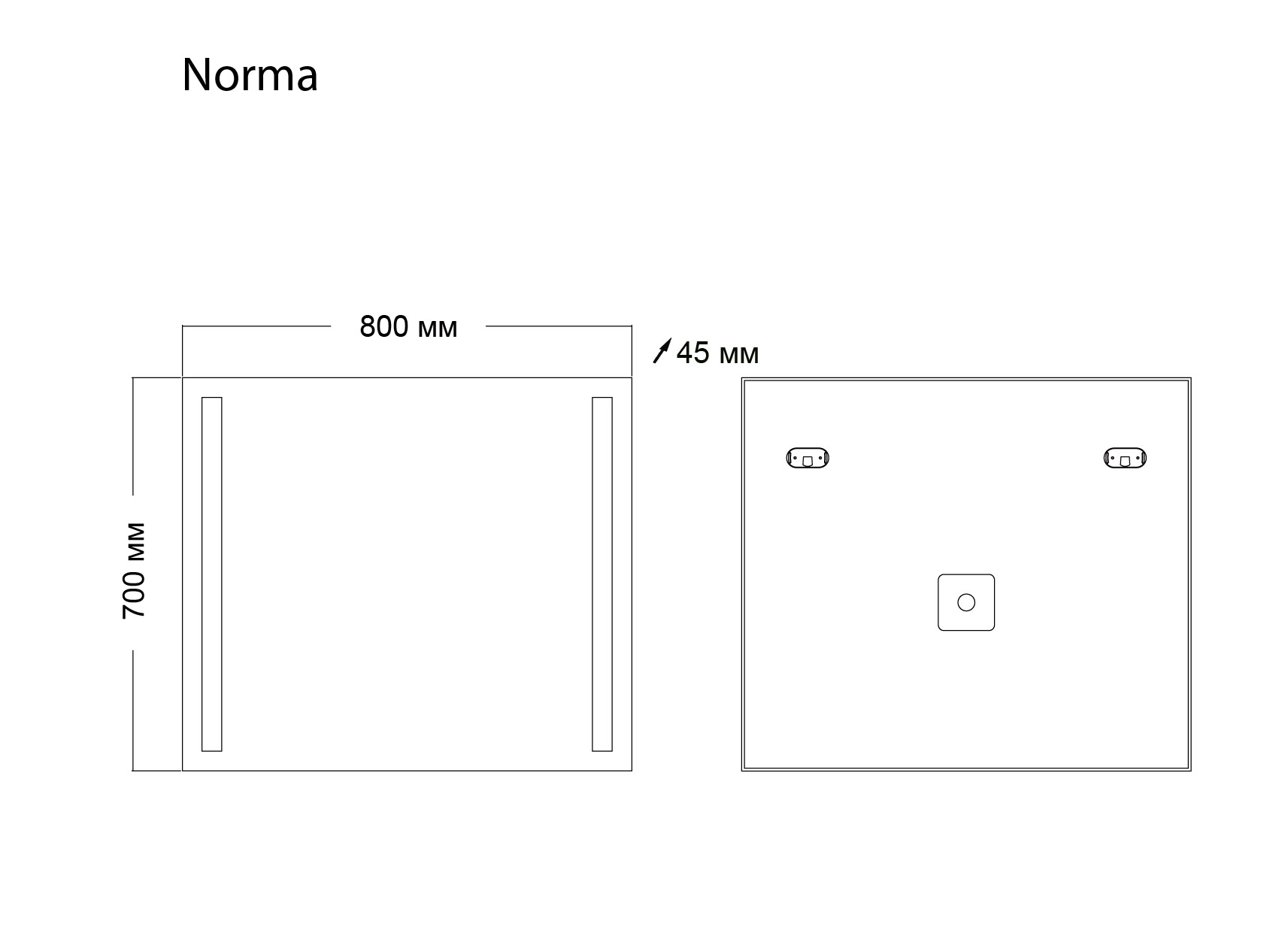 Зеркало Grossman Norma 80х70 см с подсветкой