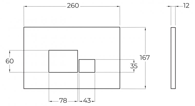 Кнопка смыва BelBagno BB072BL для BB020, BB025, BB026, белый