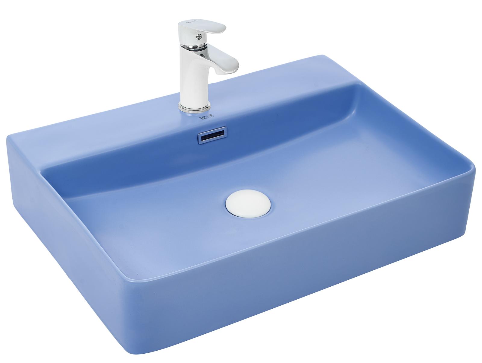 Раковина WeltWasser Elbach 2173 MBL 60 см голубой матовый