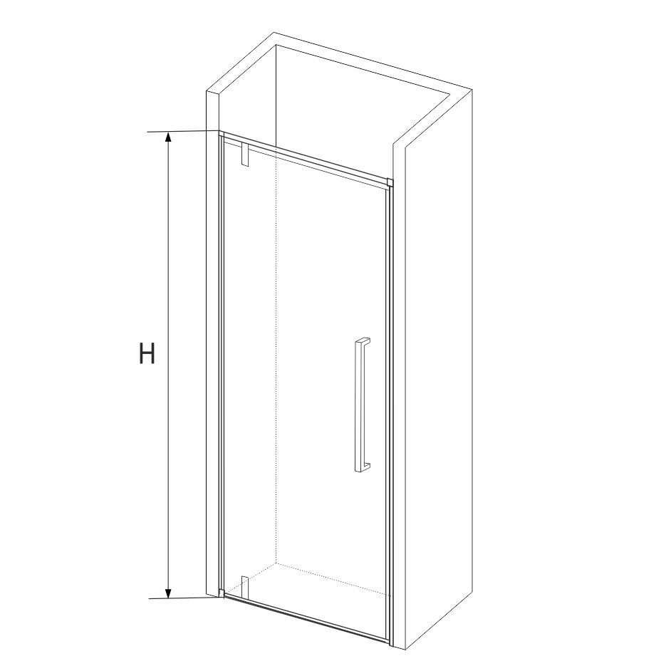 Душевая дверь RGW Stilvoll SV-02B 90x200 распашная, прозрачное, черный