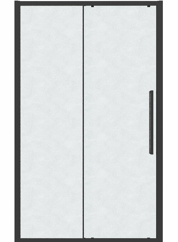 Душевая дверь Grossman Cosmo 100x195 шиншилла, черный матовый 100.K33.02.100.21.02