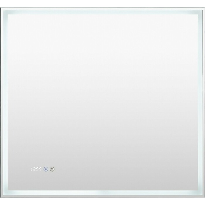 Зеркало Aquanet Оптима 60x75 см с подсветкой, антипар, часы 00288963