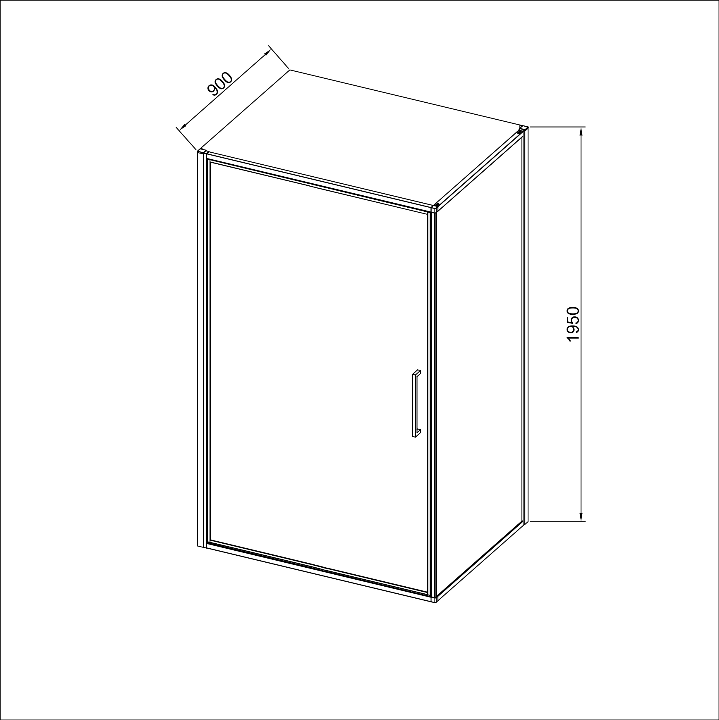 Душевой уголок Vincea Slim 8mm VSR-4SLP9090CL 90x90 хром, прозрачное