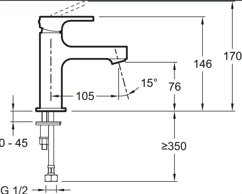 Смеситель для раковины Jacob Delafon Strayt E8919-CP