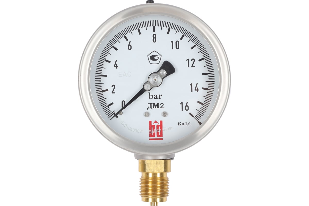 Манометр ДМ 2 100 Р (0-16) бар, кл.1.0, G1/2" BD 1152100010