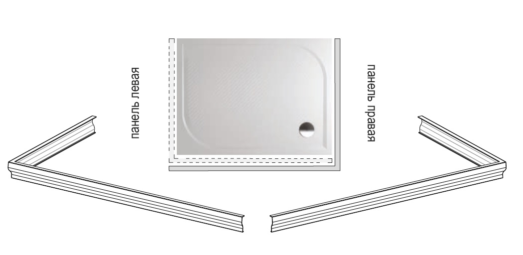 Панель для поддона Riho Kolping P32L 100x80 см, левая