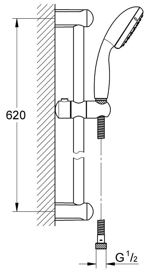 Душевой гарнитур Grohe Tempesta New 27853000