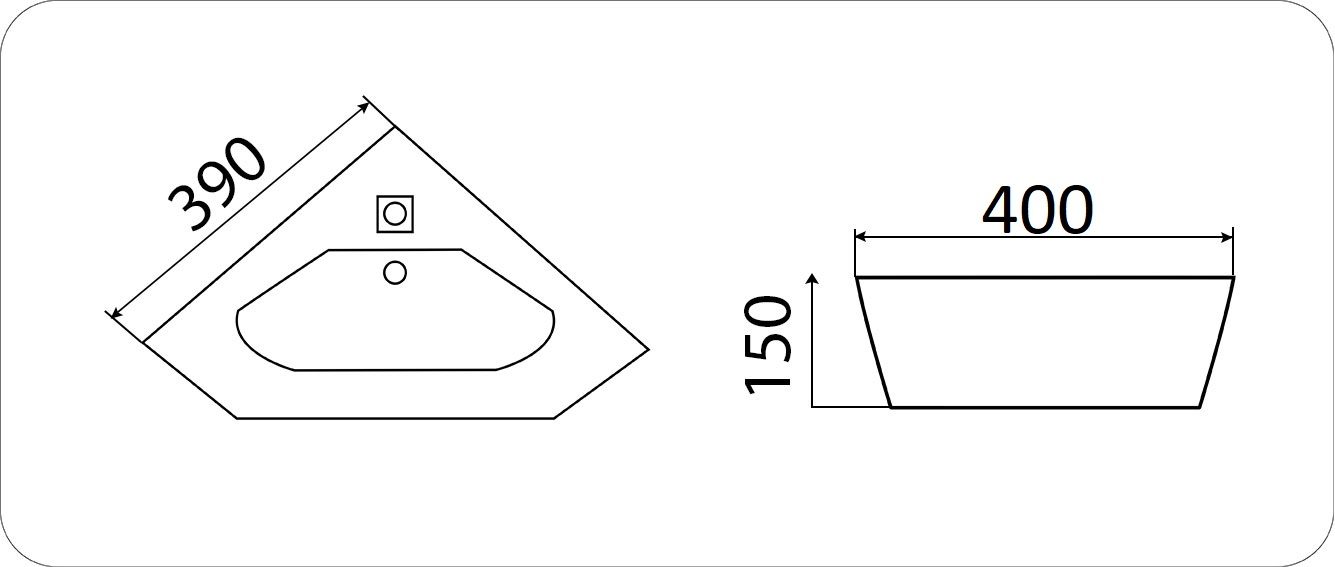 Раковина CeramaLux N7012J 55 см