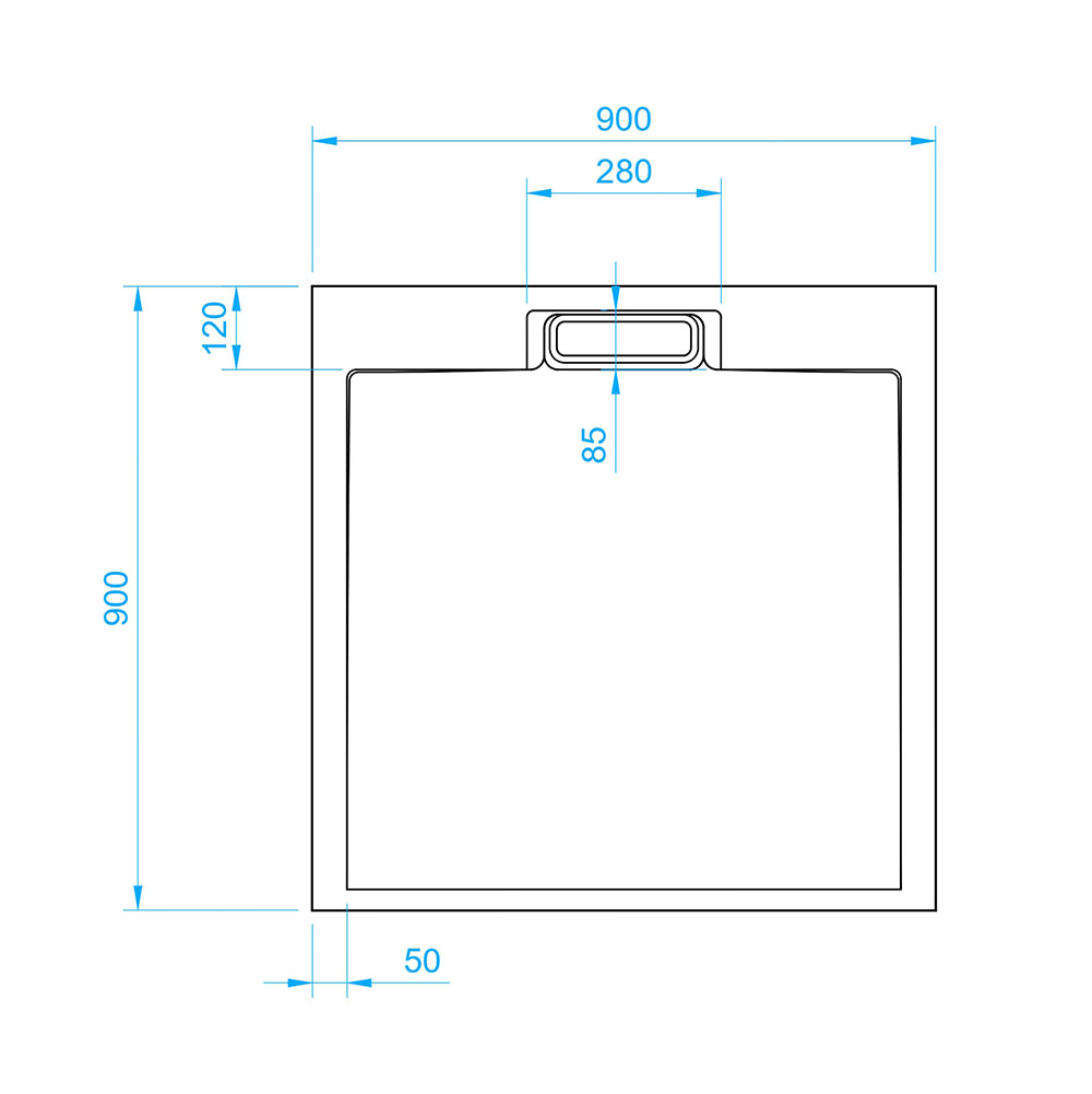 Поддон для душа RGW STL-Co 90x90 16211099-10, бетон