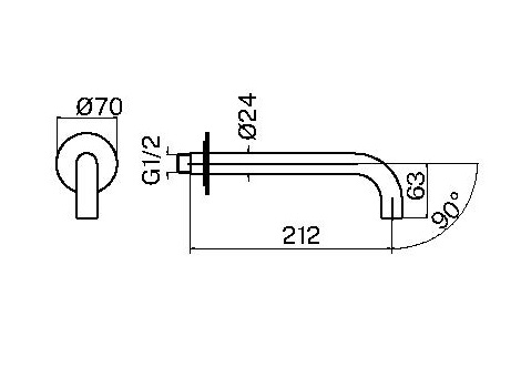 Излив для ванны Plumberia IXO SPT0058BO белый матовый