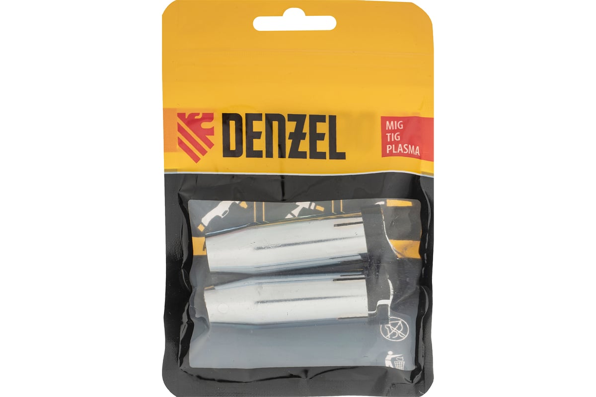 Сопло газовое 16х57 мм, 2 шт для MIG горелки тип 24 Denzel 93647