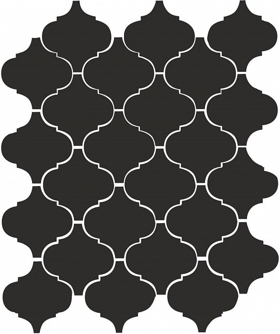 Керамическая плитка Kerama Marazzi Арабески глянцевый черный 26х30 см, 65001