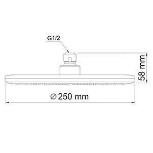 Душевой набор WasserKRAFT A174868  Thermo, потолочный излив