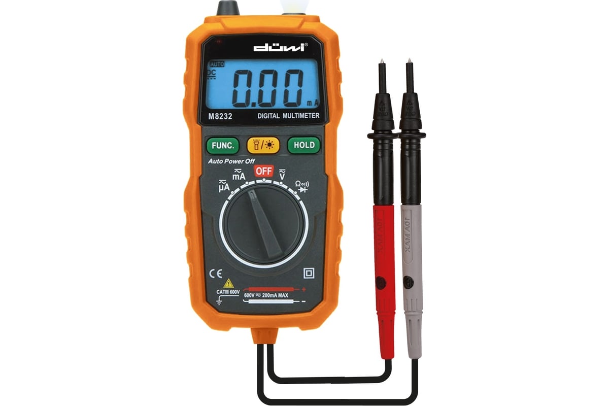 Цифровой мультиметр со светодиодным фонариком Duwi M8232 PROFI 26045 5