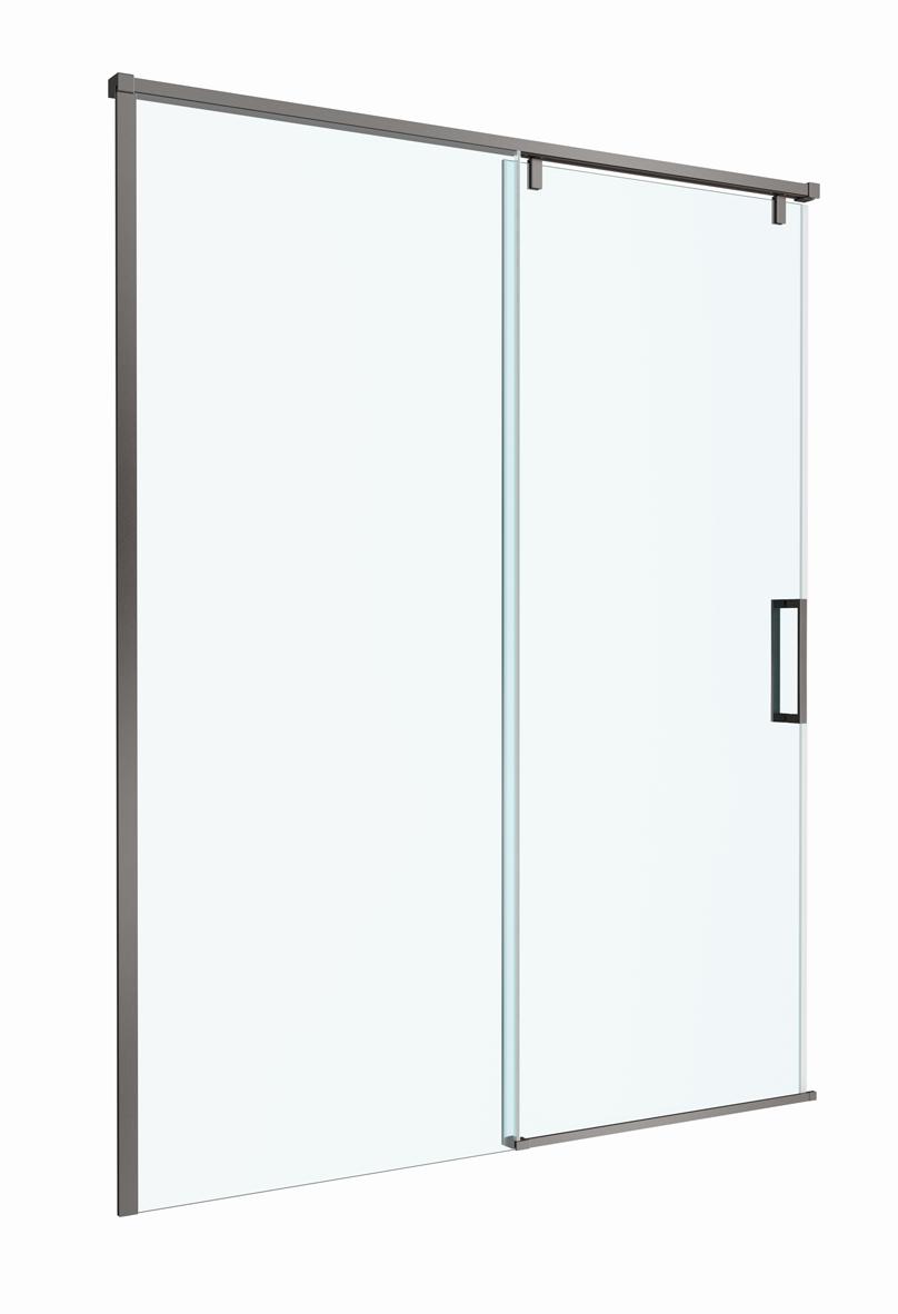 Душевая дверь BelBagno SOFT_CLOSE-1-BF-1-150-C-GM 150x200 прозрачная, оружейная сталь Душевая дверь BelBagno SOFT_CLOSE-1-BF-1-150-C-GM 150x200 прозрачная, оружейная сталь