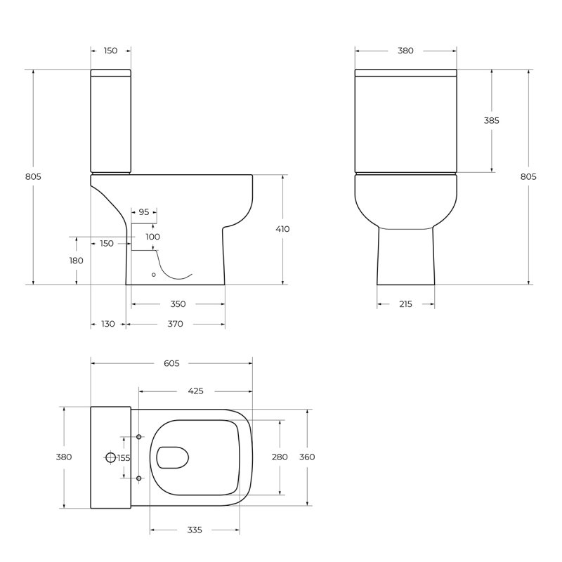 Унитаз-компакт BelBagno Aurora BB8604CPR/SC/BB8604T безободковый с сиденьем