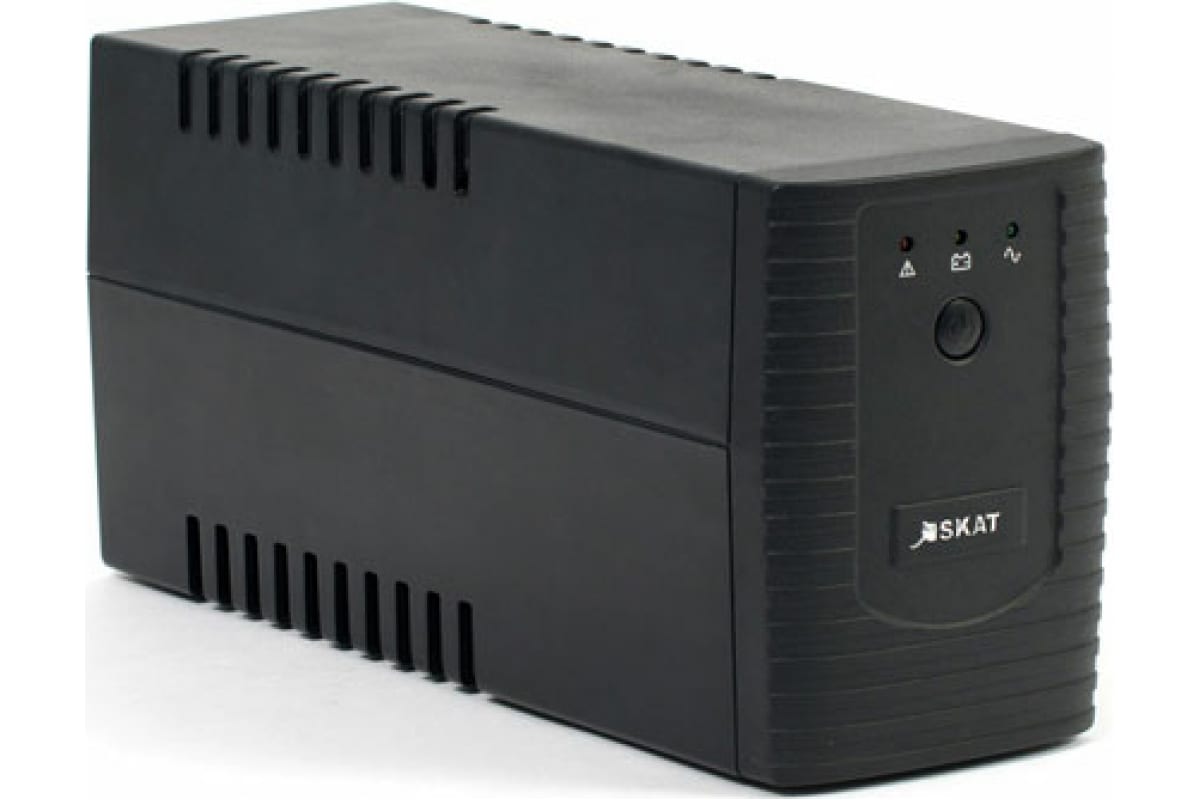 Источники бесперебойного питания Skat -UPS 800/400 Источник бесперебойного питания 220В 480Вт 1 АКБ 9Ач внутр. меандр. стабилизация напряжения 454
