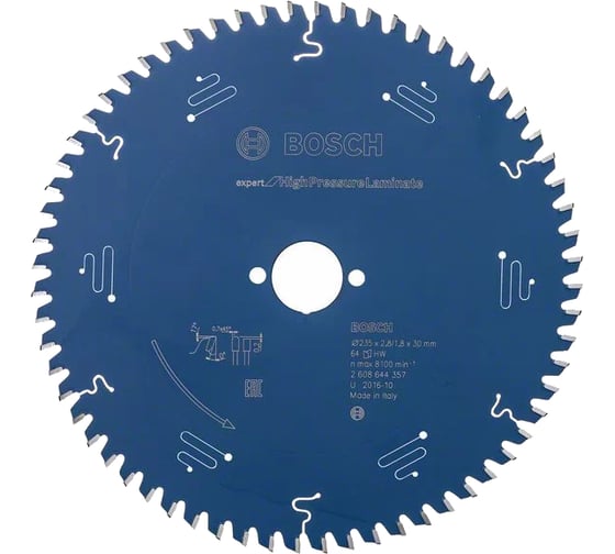 Диск пильный Expert for High Pressure Laminate (235x30 мм; 2.8/1.8 мм; 64T) Bosch 2608644357