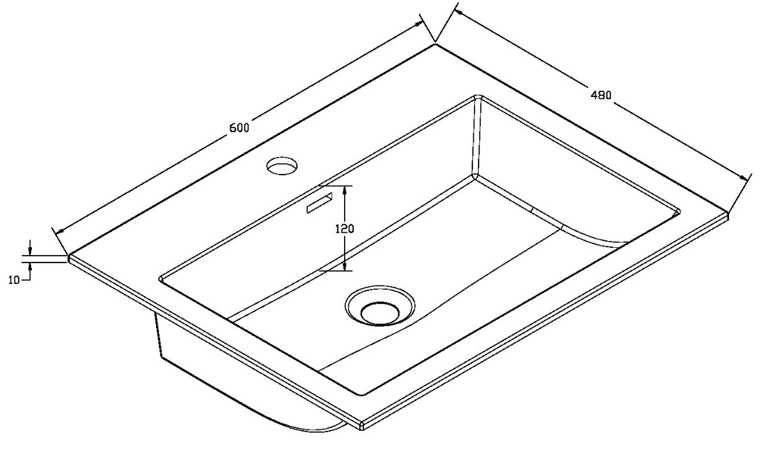 Тумба с раковиной Vincea Luka new 60 см