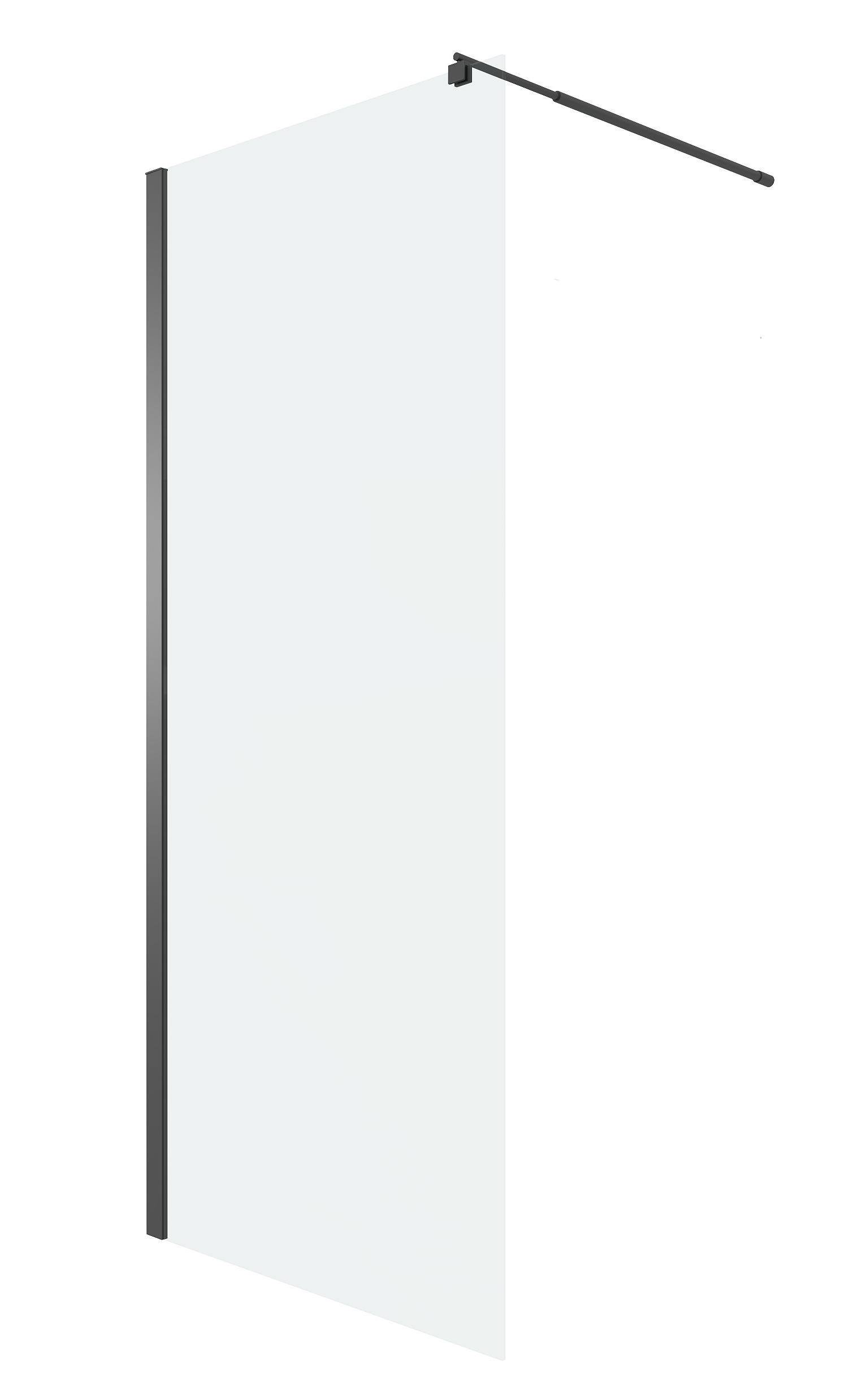 Душевая перегородка Niagara Eco NG-551-70BLACK 70x190 стекло прозрачное, черный
