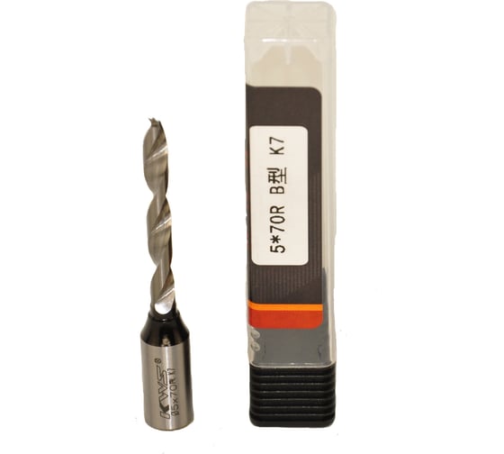 Сверло монолитное для глухих отверстий KWS HWМ 5х43х70 R K7 4093-05955-99975401