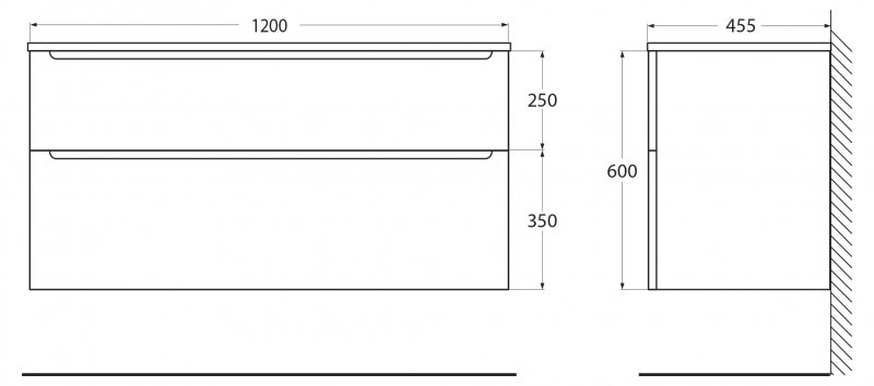 Тумба с раковиной BelBagno Etna 120x45x60 см Bianco Lucido