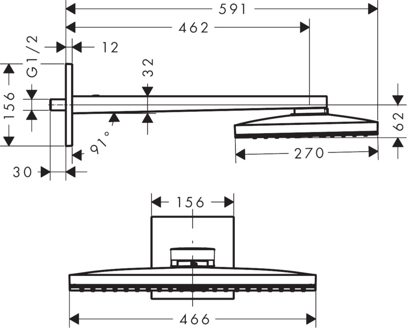 Верхний душ Hansgrohe Rainmaker Select 24003400