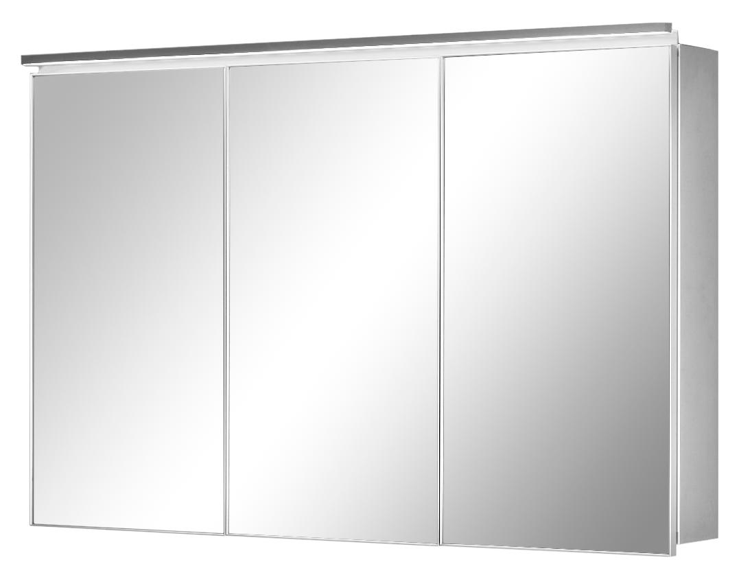 Зеркальный шкаф De Aqua Алюминиум 120 см, с подсветкой, черный