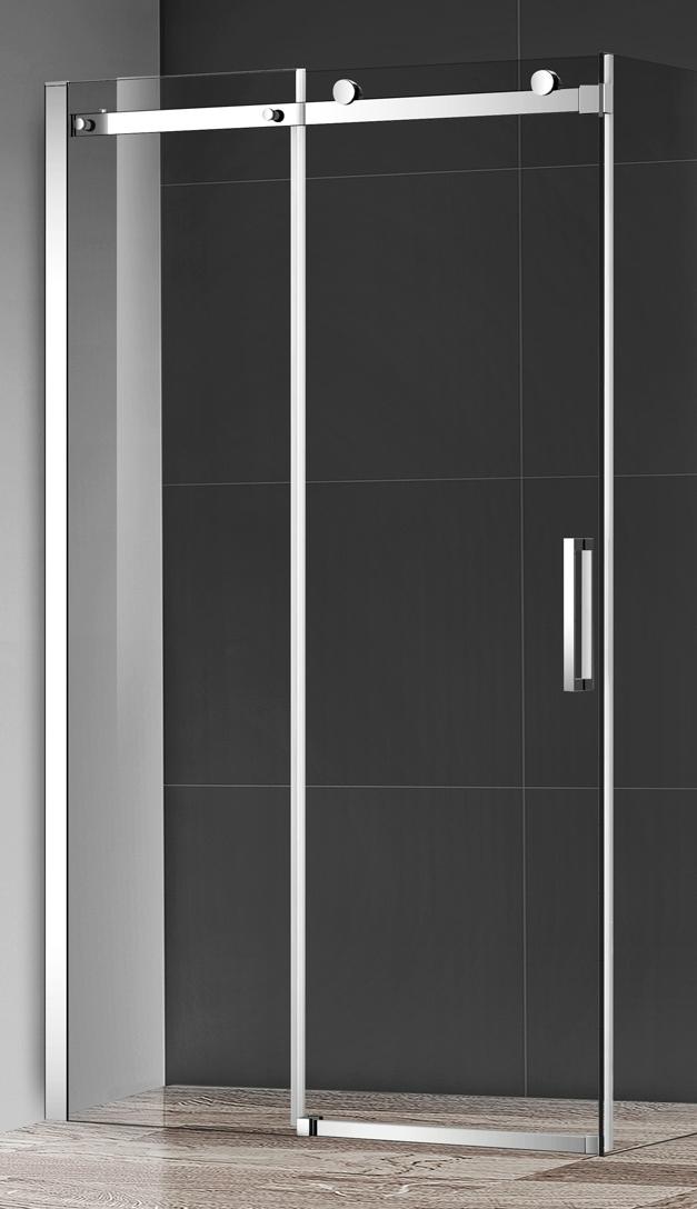 Душевая дверь AQUAme AQM4201F-12 120x195, прозрачное, хром