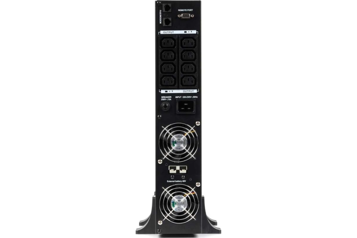 Источник бесперебойного питания Skat RAPAN-UPS 3000 RACK+4x9Ah Источник бесперебойного питания 2100 Вт, Line-interactive, синус, встроенные АКБ 6 шт.x 9Ah 8960