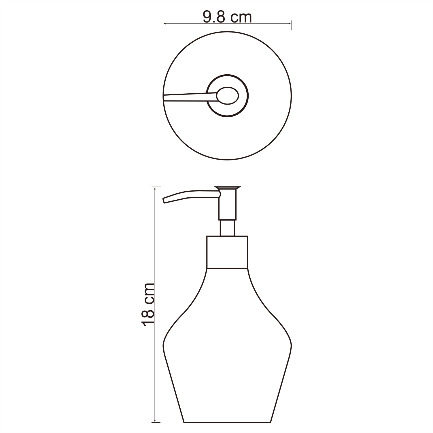 Дозатор жидкого мыла WasserKRAFT Dinkel K-4699 белый
