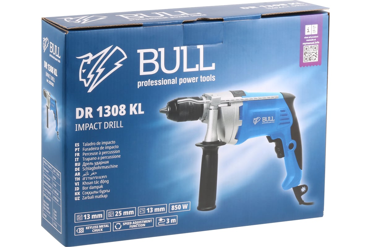 Ударная дрель Bull DR 1308 KL в коробке 1327422