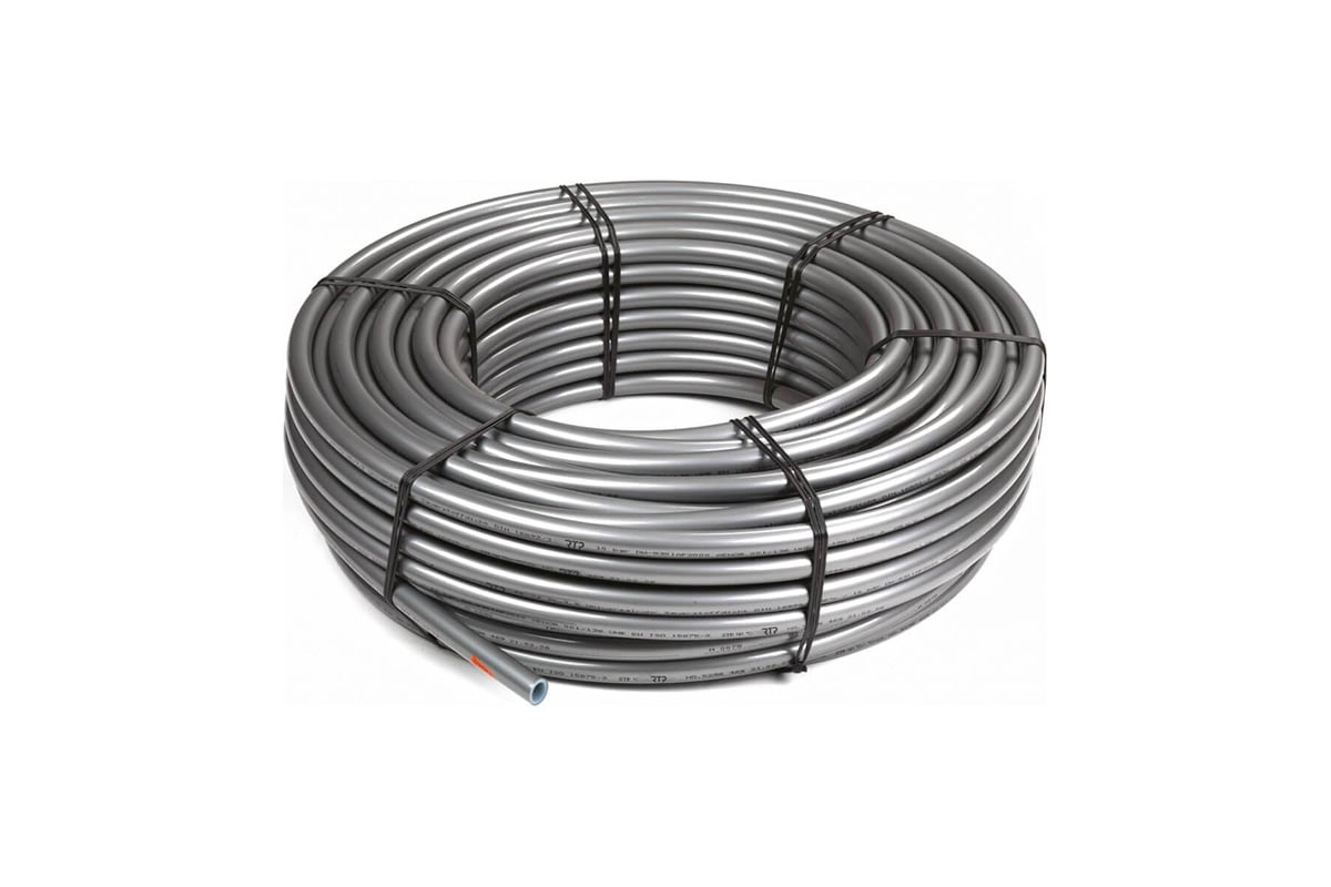 Труба RTP PE-Xa 40x5.5 EVOH 50м серый металлик 35346