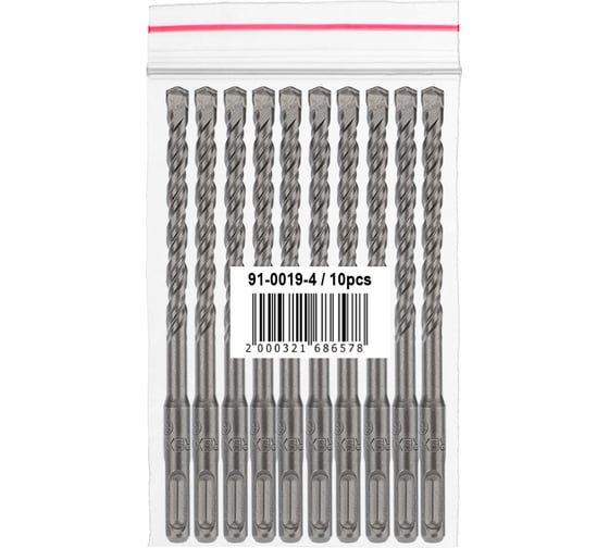 Бур по бетону Rexant 10x210 мм SDS PLUS 10 шт 91-0019-4