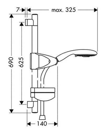 Душевой гарнитур Hansgrohe Raindance E 100 AIR 27883000