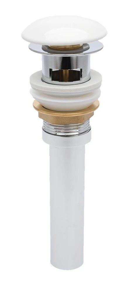 Донный клапан AQUAme AQM7002-1W с переливом, белый