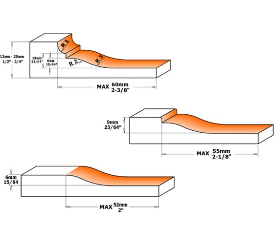 Нож (2 шт; 19.8х11.9х1.5 мм) для фрез 694.013 CMT 695.013.A1