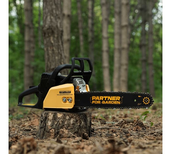 Бензопила Partner For Garden GS-180 / GS-180 P (бензиновая 1.5 л.с, мощность 2 кВт, объем двигателя 49,3 см3 , длина шины 16" - 40 см) ШК 5581
