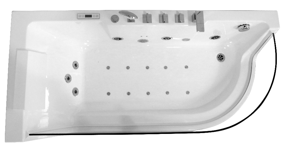 Акриловая ванна CeruttiSPA C-402 150x80 с г/м, L