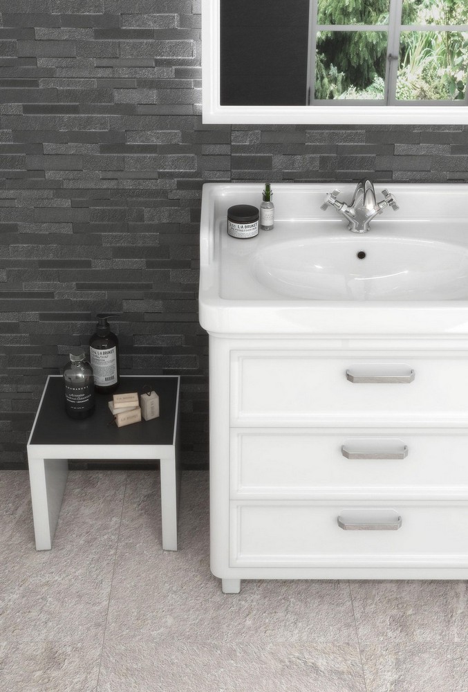 Тумба с раковиной Kerama Marazzi Pompei New 60 см 3 ящика, белый глянцевый