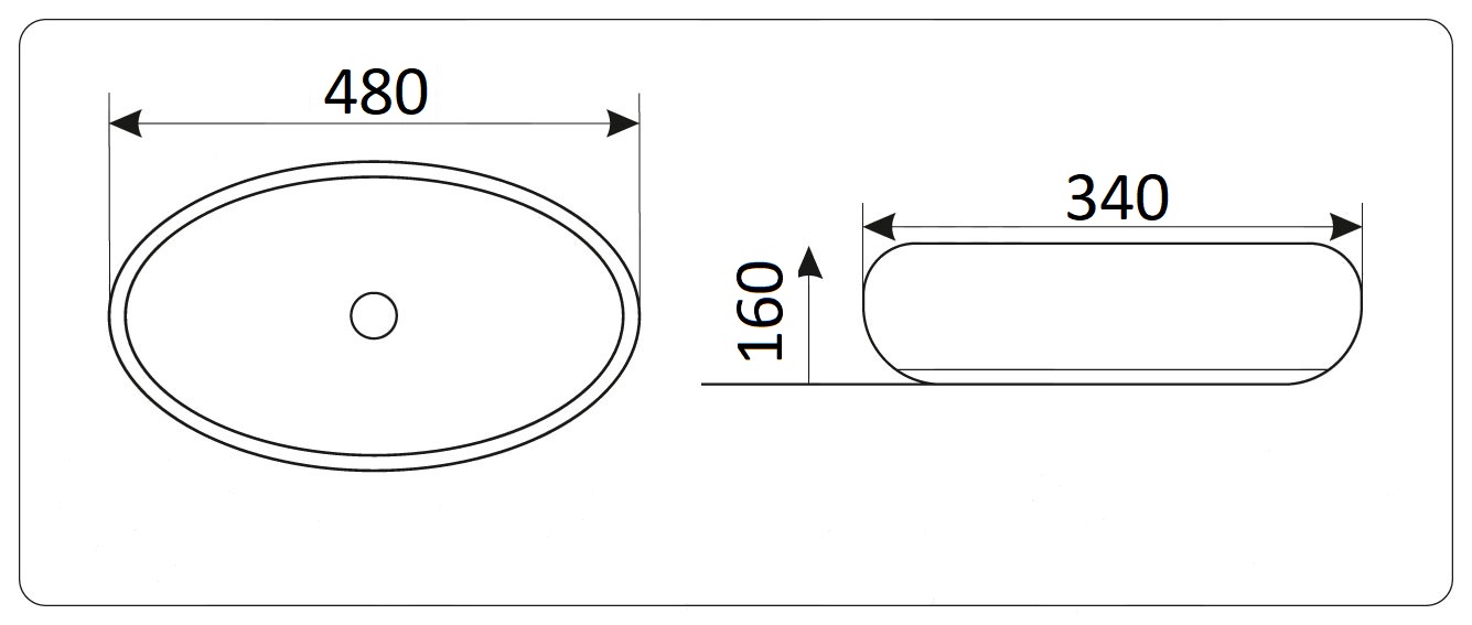 Раковина CeramaLux NC397-9030 48 см серебро/белый